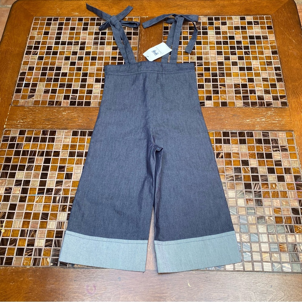 Piccola Ludo Italy Girls Denim Romper - Picture 6 of 10